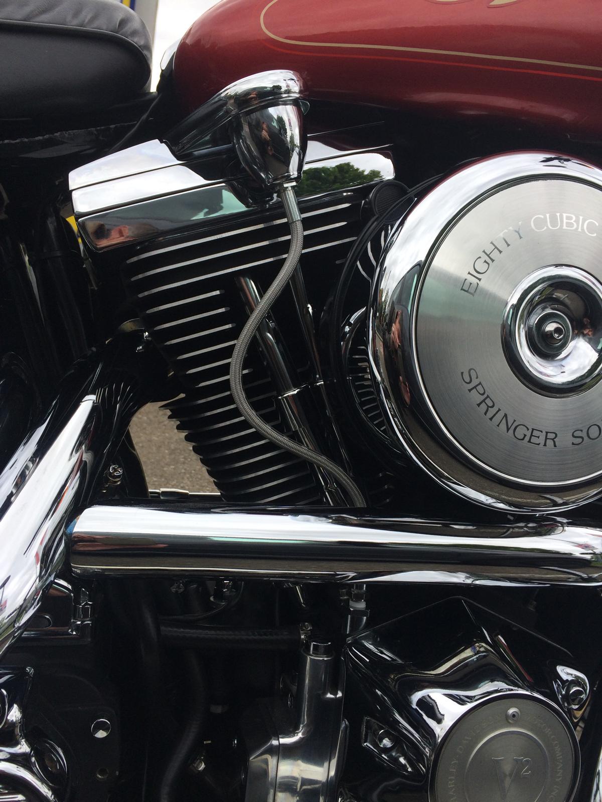 Öldruckmanometer Öldruckanzeige schwarz ÖL für HD Harley Davidson Hot Rod  Custom