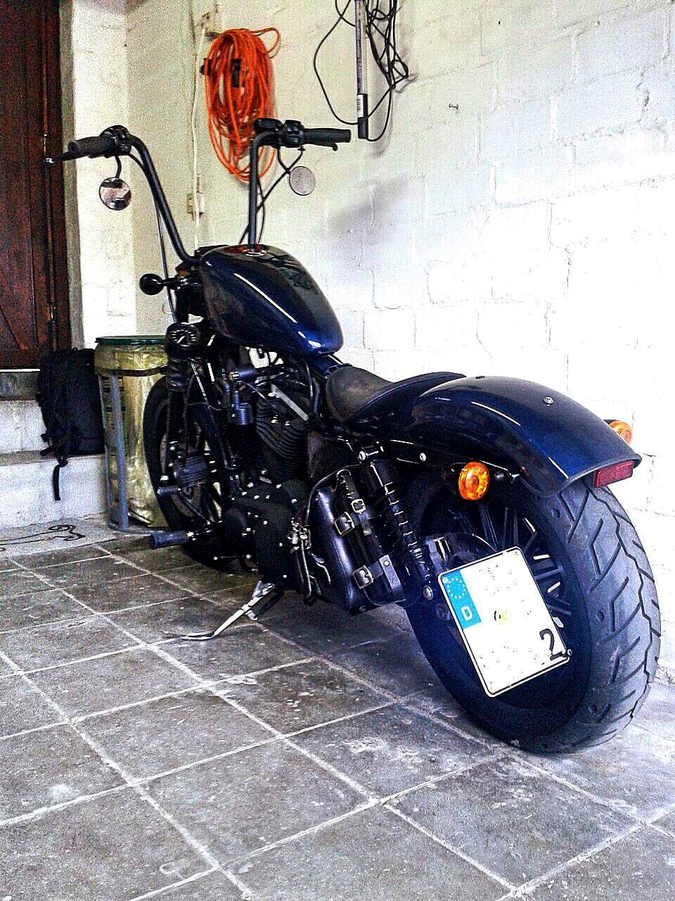 Lenker Ape Hanger 12" für Harley Sportster 883/ Low/ Iron schwarz 