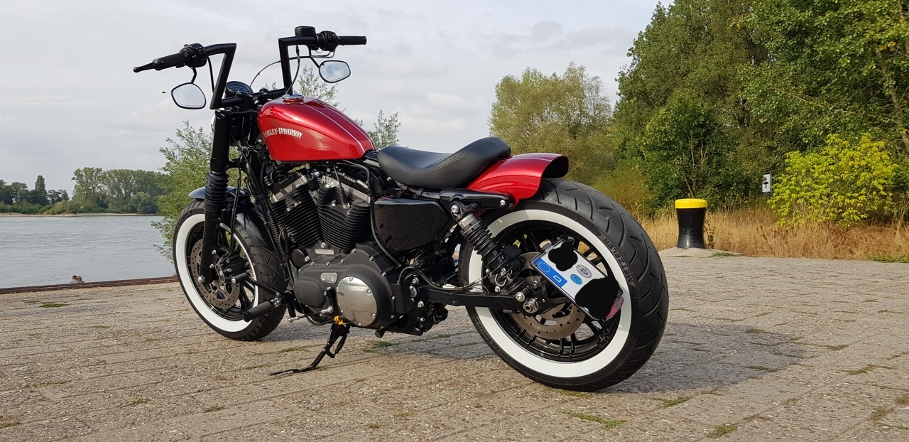 Lenker Ape Z-Bar 1" für Harley Sportster Forty-Eight 48/ Special schwarz 